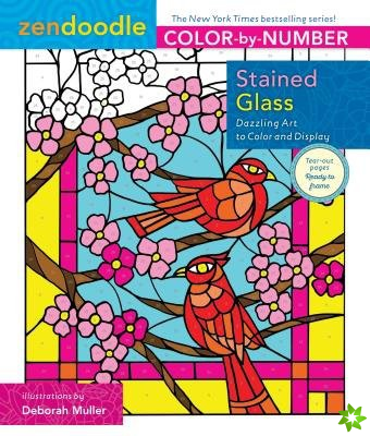 Zendoodle Color-by-Number: Stained Glass