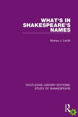 What's in Shakespeare's Names