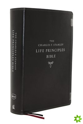 NKJV, Charles F. Stanley Life Principles Bible, 2nd Edition, Leathersoft, Black, Thumb Indexed, Comfort Print