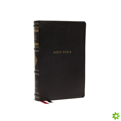 NKJV, Personal Size Reference Bible, Sovereign Collection, Genuine Leather, Black, Red Letter, Comfort Print