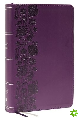 KJV Holy Bible: Large Print Single-Column with 43,000 End-of-Verse Cross References, Purple Leathersoft, Personal Size, Red Letter, (Thumb Indexed): K