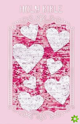 ICB, Sequin Sparkle and Change Bible, Hardcover, Pink