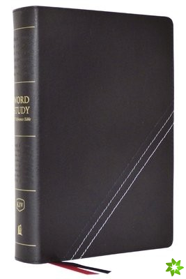 KJV, Word Study Reference Bible, Bonded Leather, Black, Red Letter, Comfort Print