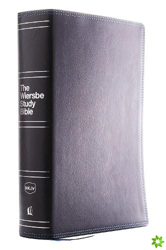 NKJV, Wiersbe Study Bible, Leathersoft, Black, Thumb Indexed, Red Letter, Comfort Print