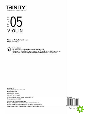 Trinity College London Violin Exam Pieces From 2020: Grade 5 (part only)