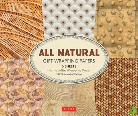 All Natural Gift Wrapping Papers 6 sheets