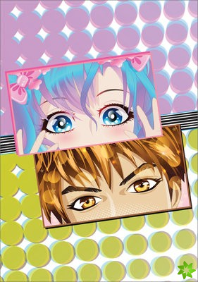 Manga Eyes Dotted Paperback Journal