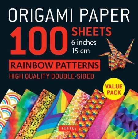Origami Paper 100 Sheets Rainbow Patterns 6