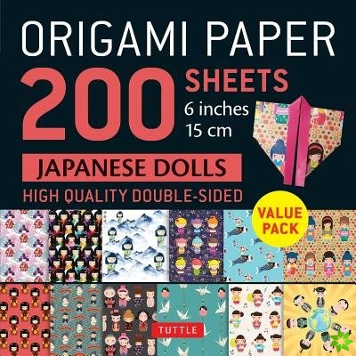Origami Paper 200 sheets Japanese Dolls 6 (15 cm)
