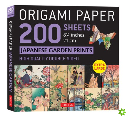 Origami Paper 200 sheets Japanese Garden Prints 8 1/4