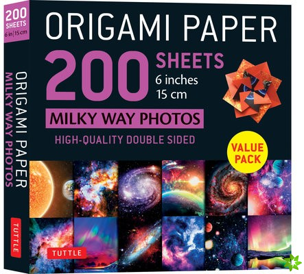 Origami Paper 200 sheets Milky Way Photos 6 Inches (15 cm)