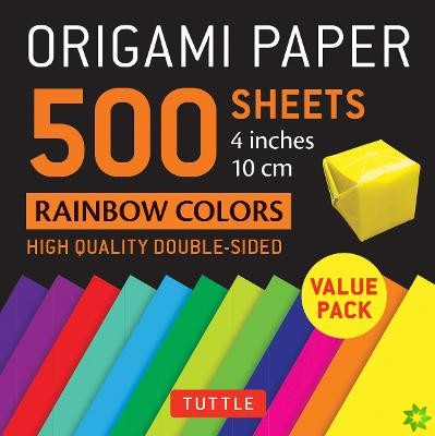 Origami Paper 500 sheets Rainbow Colors 4