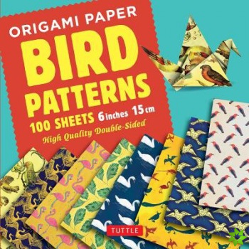 Origami Paper - Bird Patterns - 6 inch (15 cm) - 100 sheets