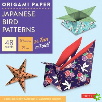 Origami Paper - Japanese Bird Patterns - 8 1/4 - 48 Sheets