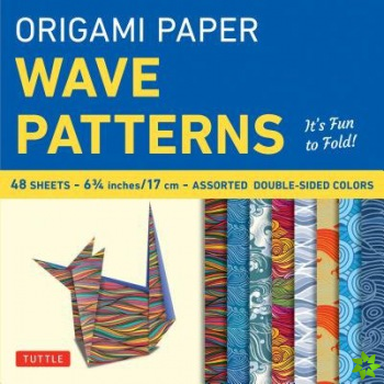 Origami Paper - Wave Patterns - 6 3/4 inch - 48 Sheets