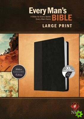 NLT Every Man's Bible, Large Print, Black/Onyx, Indexed