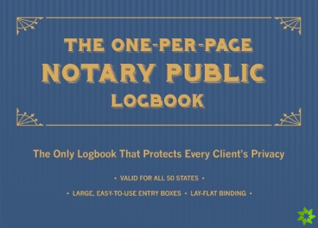 One-per-page Notary Public Logbook