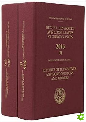 Reports of judgments, advisory opinions and orders 2016