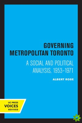 Governing Metropolitan Toronto