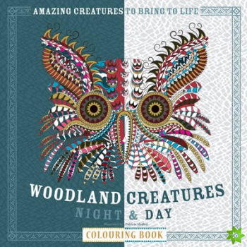Woodland Creatures Night & Day Colouring Book