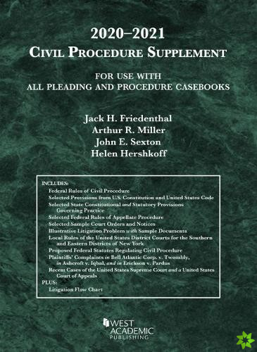 Civil Procedure Supplement, for Use with All Pleading and Procedure Casebooks, 2020-2021