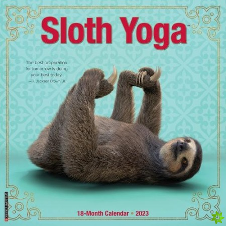 Sloth Yoga 2023 Wall Calendar