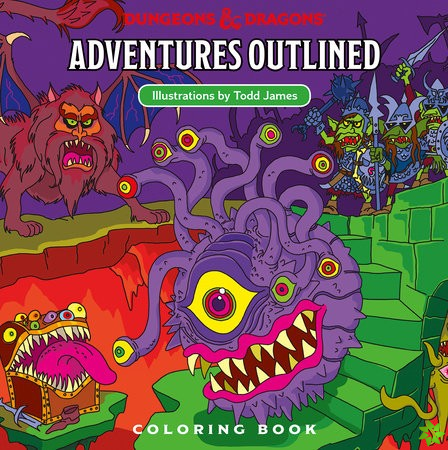 Dungeons & Dragons Adventures Outlined Coloring Book
