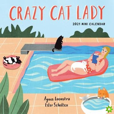 2021 Crazy Cat Lady Mini Wall Calendar