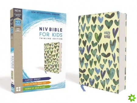 NIV, Bible for Kids, Large Print, Cloth over Board, Teal, Red Letter, Comfort Print