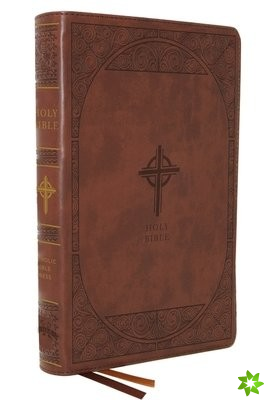 NABRE, New American Bible, Revised Edition, Catholic Bible, Large Print Edition, Leathersoft, Brown, Thumb Indexed, Comfort Print