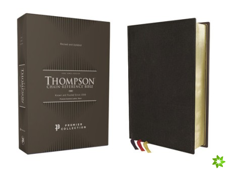 KJV, Thompson Chain-Reference Bible, Premium Goatskin Leather, Black, Premier Collection, Art Gilded Edges, Black Letter, Comfort Print