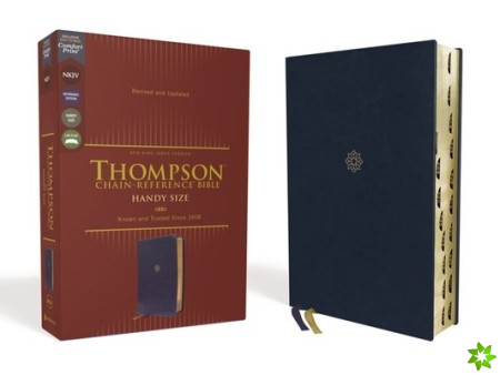NKJV, Thompson Chain-Reference Bible, Handy Size, Leathersoft, Navy, Red Letter, Thumb Indexed, Comfort Print