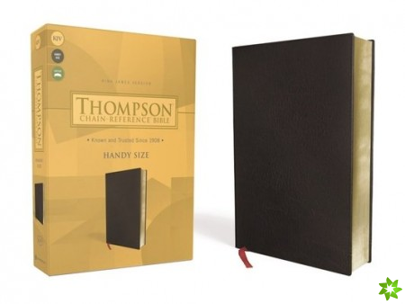 KJV, Thompson Chain-Reference Bible, Handy Size, Bonded Leather, Black, Red Letter