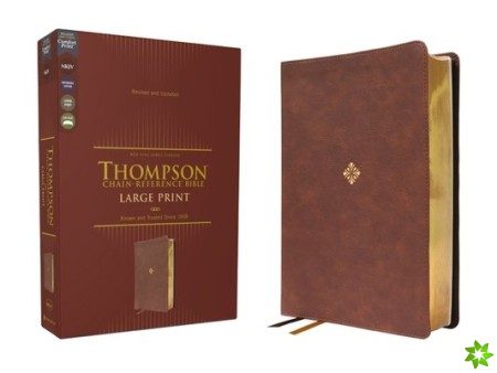NKJV, Thompson Chain-Reference Bible, Large Print, Leathersoft, Brown, Red Letter, Comfort Print
