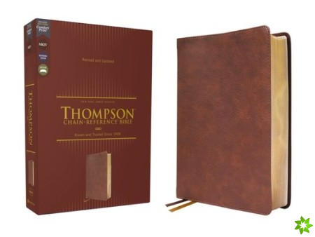 NKJV, Thompson Chain-Reference Bible, Leathersoft, Brown, Red Letter, Comfort Print