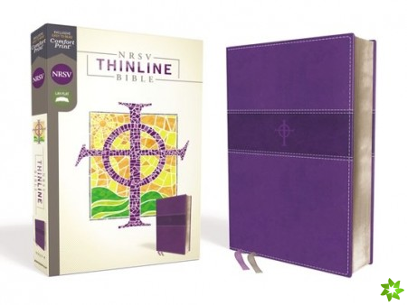 NRSV, Thinline Bible, Leathersoft, Purple, Comfort Print